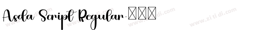 Asda Script Regular字体转换